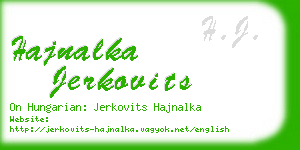 hajnalka jerkovits business card